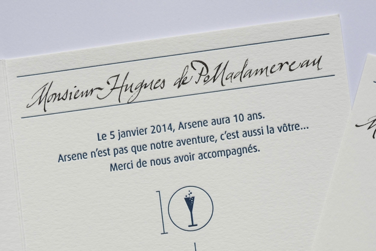 Arsene Taxand - Carton d'invitation 10 ans